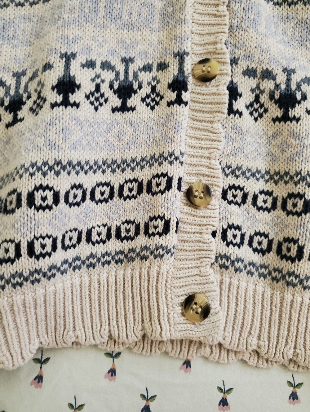 Vintage Weather vane Cardigan Scalloped Trim - Picture 2 of 6